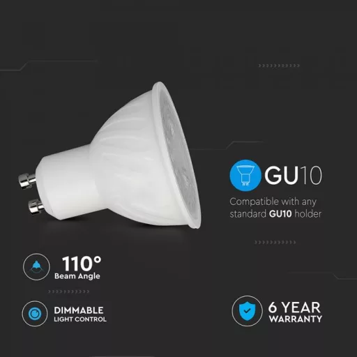 V-TAC LED spotlámpa  GU10 6W 110° 4000K dimmelhető spot (CREE Chip) - 211996