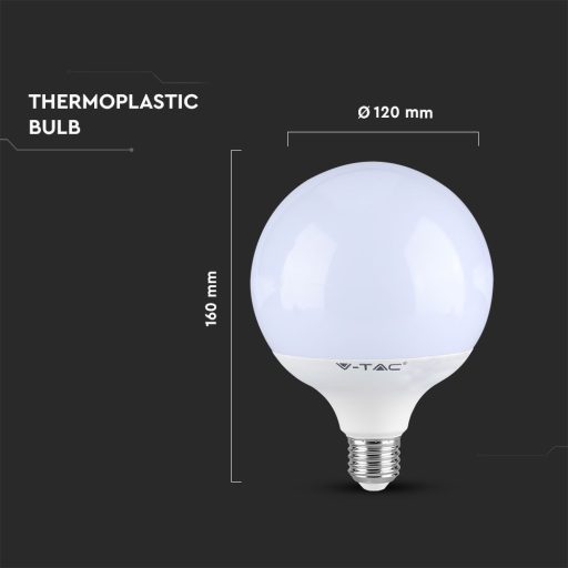 V-TAC LED izzó  E27 G120 22W 120lm/W 200° 6400K nagygömb (Samsung Chip) - 2120023
