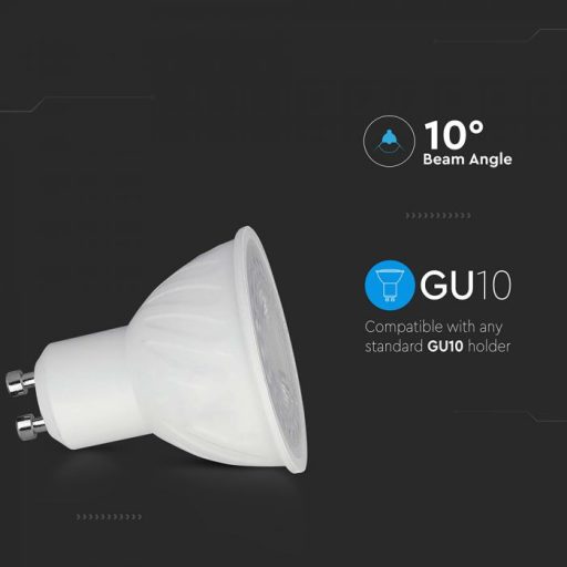 V-TAC LED spotlámpa  GU10 MR16 6W 10° 4000K spot - 21200271