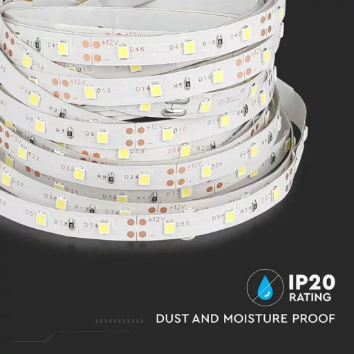 V-TAC LED szalag SMD3528 60LED/M 3.2W/M 12V IP20 sárga - 212009