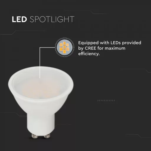 V-TAC LED spotlámpa  GU10 MR16 4.5W 4000K 100° spot (Cree Chip) - 21202-6