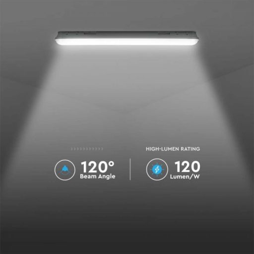 V-TAC 48W Vízálló LED armatúra tejfehér burával 150 cm 120° 120lm/W 4000K (Samsung Chip) IP65 - 2120215
