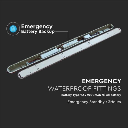 V-TAC 36W Vízálló LED armatúra tejfehér burával 120 cm 120° 120lm/W 6400K (Samsung Chip) IP65 - 2120222