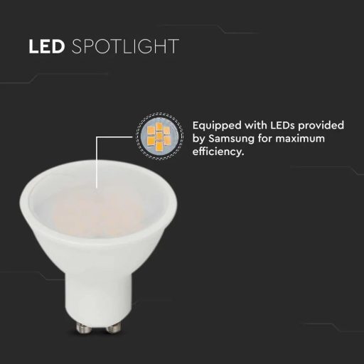 V-TAC LED spotlámpa  GU10 MR16 4.5W 4000K 110° spot (Samsung Chip) - 21202