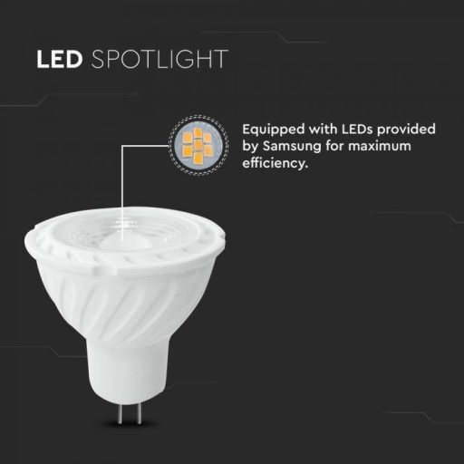 V-TAC LED spotlámpa  GU5.3 MR16 6W 12V 110° 4000K spot - 212051