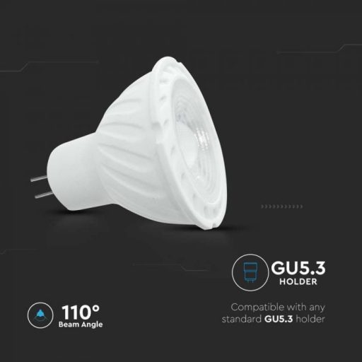 V-TAC LED spotlámpa  GU5.3 MR16 6W 12V 110° 4000K spot - 212051