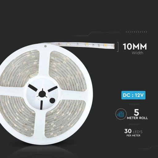 V-TAC LED szalag SMD5050 30LED/M 3.5W/M 12V IP65 RGB - 212118