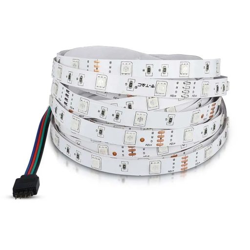 V-TAC LED szalag SMD5050 30LED/M 4W/M 12V IP20 RGB - 212124