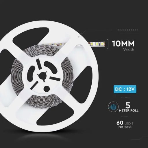 V-TAC LED szalag SMD5050 60LED/M 11W/M 12V IP65 6400K - 212148
