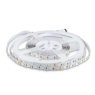   V-TAC LED szalag SMD5050 60LED/M 8W/M 12V IP20 RGB + 6400K - 212159