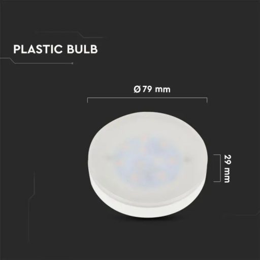 V-TAC LED spotlámpa  GX53 6.4W 200° 6500K kör (Samsung Chip) - 21224