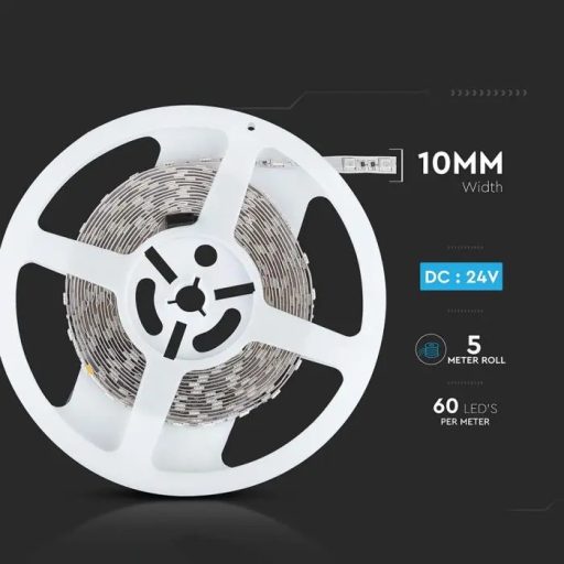 V-TAC LED szalag SMD5050 60LED/M 10W/M 24V IP20 6500K - 212430