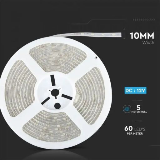 V-TAC LED szalag SMD5050 60LED/M 10W/M 24V IP65 6400K - 212564