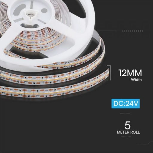 V-TAC LED szalag SMD2110 700LED/M 22W/M 24V CRI>90 IP20 3000K - 212602