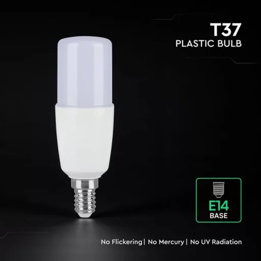 V-TAC LED izzó  E14 T37 7.5W 230° 3000K STIK, henger (CREE Chip) - 21267-6