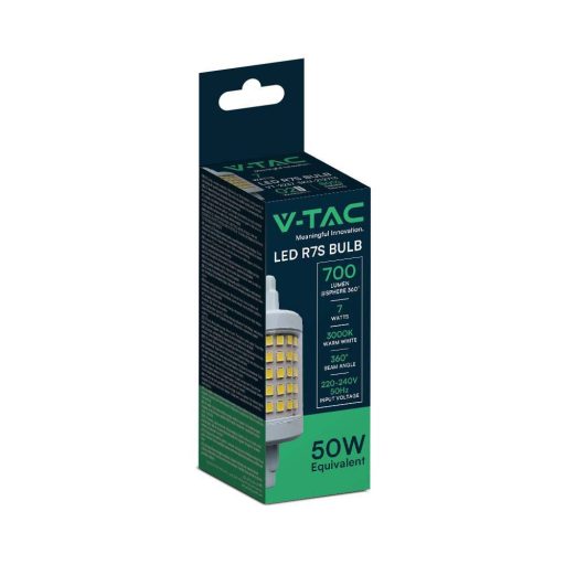 V-TAC LED spotlámpa izzó R7S 7W 360° 4000K ceruza - 212714