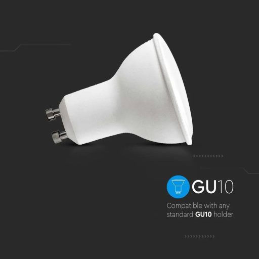 V-TAC LED spotlámpa  csomag (6 db) GU10 MR16 4.5W 110° 3000K spot - 212739