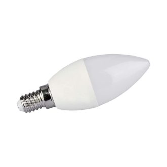   V-TAC Wifis smart LED izzó  E14 C37 4,5W 200° RGB + 3 az 1-ben (CCT) gyertya - 212754