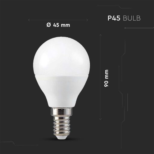 V-TAC Wifis smart LED izzó  E14 C37 4,8W 200° RGB + 3 az 1-ben (CCT) gyertya - 212756
