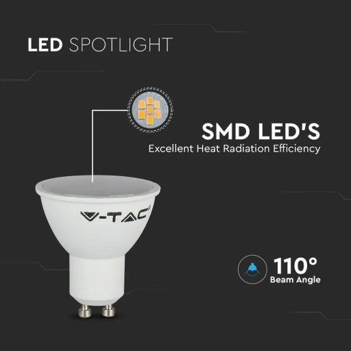 V-TAC RF Távirányítható LED spotlámpa  GU10 MR16 5.5W 100° RGB + 3000K spot - 212778