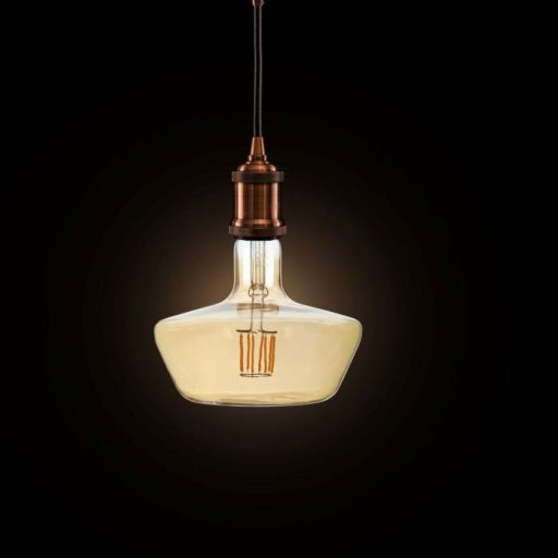 V-TAC Borostyán LED izzó filament COG  E27 T180 8W 1800K - 212790