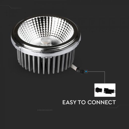 V-TAC Ezüst LED spotlámpa  cserélhető előlappal AR111 20W 40° - 20° 4000K - 212793