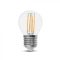 V-TAC Átlátszó LED izzó filament COG  E27 G45 6W 4000K kisgömb - 212843
