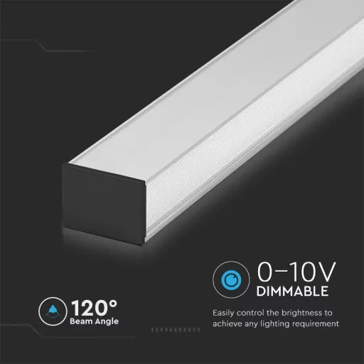 V-TAC Függeszthető lineáris LED dimmelhető lámpatest 40W 120cm Samsung chip 4000K fehér - 21383