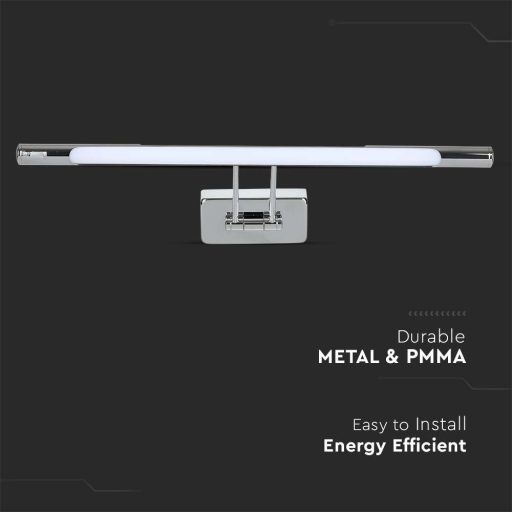 V-TAC LED tükör / fali kép világító lámpa 8W króm 4000K - 213894