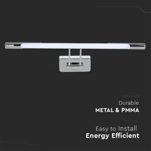 V-TAC LED tükör / fali kép világító lámpa 12W króm 4000K - 213895