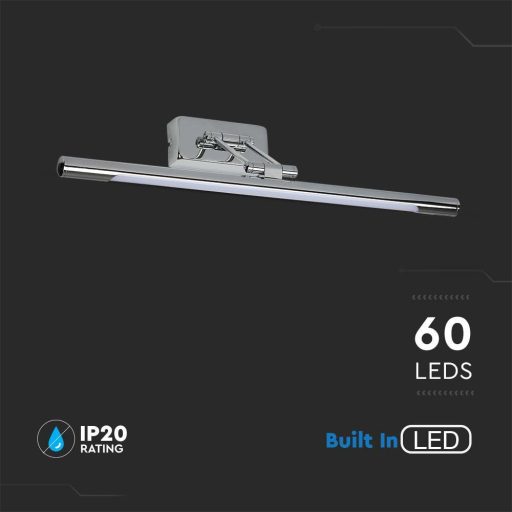 V-TAC LED tükör / fali kép világító lámpa 12W króm 4000K - 213895