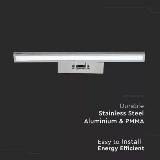 V-TAC LED tükör / fali kép világító lámpa 8W - króm -  4000K - 213900