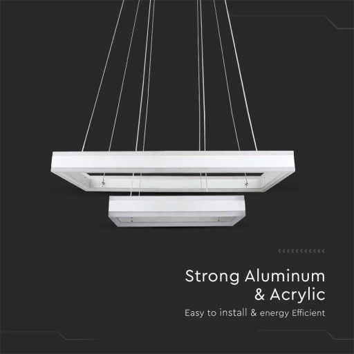 V-TAC 113W Led dimmelhető dizájn függeszték - fehér - 3000K - 213986