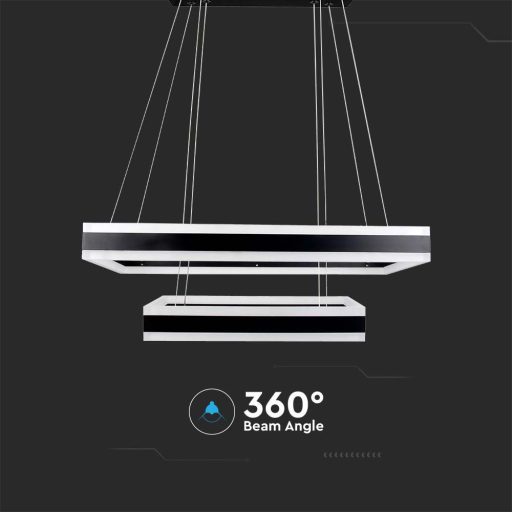 V-TAC 113W Led dimmelhető dizájn függeszték - fekete - 3000K - 213987