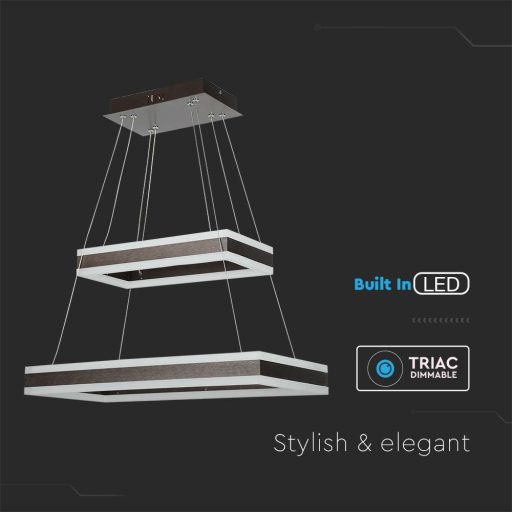 V-TAC 113W Led dimmelhető dizájn függeszték - barna - 3000K - 213988