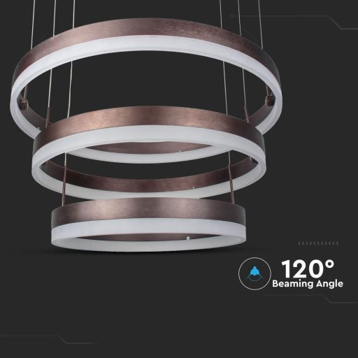 V-TAC 86W Led dimmelhető dizájn függeszték - barna - 3000K - 213991