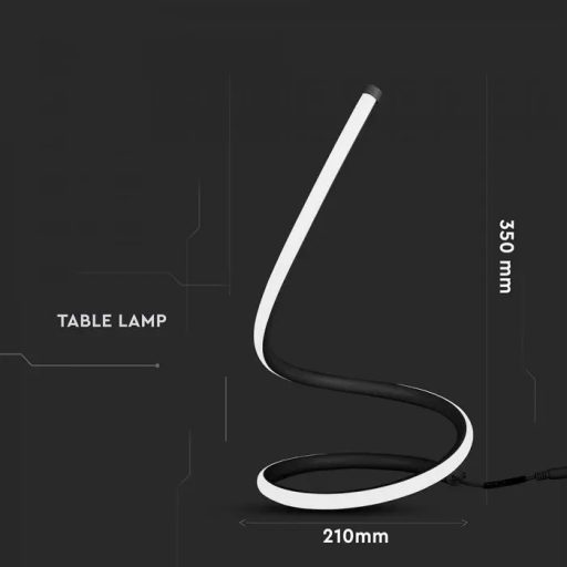 V-TAC LED 20W Design asztali lámpa fekete 3000K - 2140311