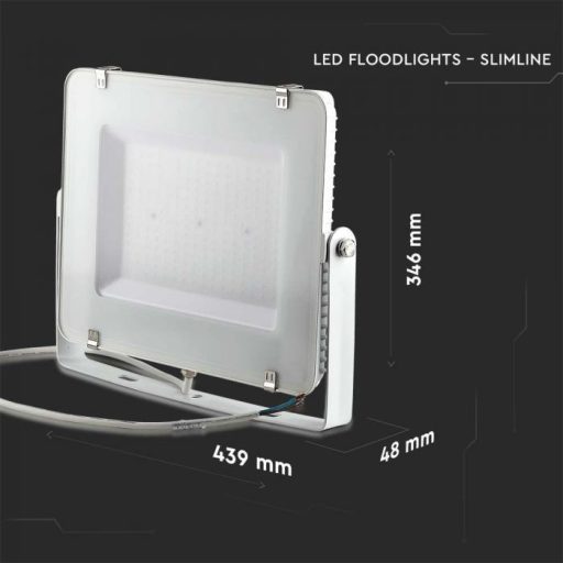 V-TAC 200W LED reflektor 100° 6500K fehér házas (Samsung Chip) - 21421