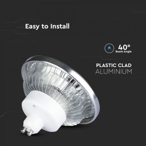 V-TAC LED spotlámpa  GU10 AR111 12W 40° 3000K - 214224