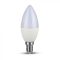 V-TAC LED izzó  E14 C37 4.5W 200° 6400K gyertya - 2142411