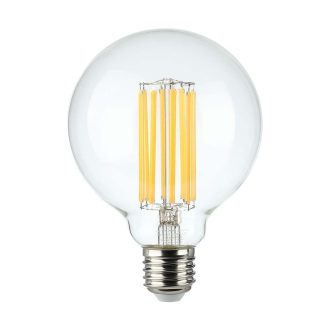   V-TAC Borostyán LED izzó filament COG  E27 G95 6W 3000K - 214305