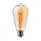 V-TAC Borostyán LED izzó filament COG  E27 ST64 6W 2200K - 214362