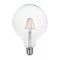 V-TAC Átlátszó LED izzó filament COG  E27 G125 10W 3000K nagygömb - 214422