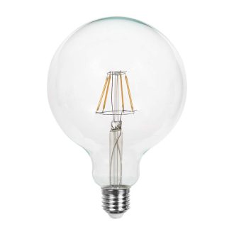   V-TAC Átlátszó LED izzó filament COG  E27 G125 10W 4000K nagygömb - 214423