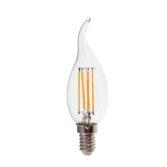   V-TAC Borostyán LED izzó filament COG  E14 C35 4W 6400K gyertyaláng - 214430