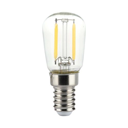 V-TAC Átlátszó LED filament COG lámpa E14 ST64 2W 3000K kisgömb - 214444