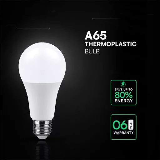 V-TAC LED izzó  E27 A65 15W 200° 4000K gömb (CREE Chip) - 2144546