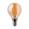 V-TAC Borostyán LED izzó filament COG  E14 P45 4W 2200K kisgömb - 214499