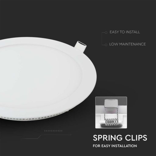 V-TAC Süllyeszthető kör alakú PRÉMIUM MINI LED panel 6W 4000K - 214855