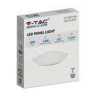 V-TAC Süllyeszthető kör alakú PRÉMIUM MINI LED panel 18W 4000K - 214861